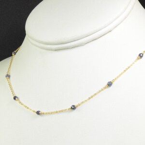 Genuine Blue Sapphire Necklace • September Birthstone • Handmade Jewelry • Necklaces for Women • Dainty Gold Necklace • Gemstone Necklace • Boho Necklace