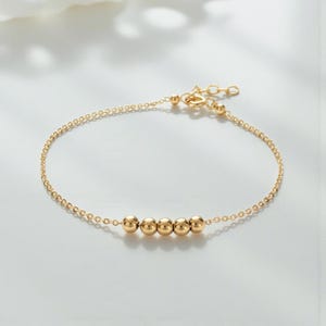 Dainty Gold Bracelet, Gold Bracelet for Women /Handmade Jewelry/ Gold Chain Bracelet, Gold Bracelet 14k, Fidget Bracelet, Summer Jewelry