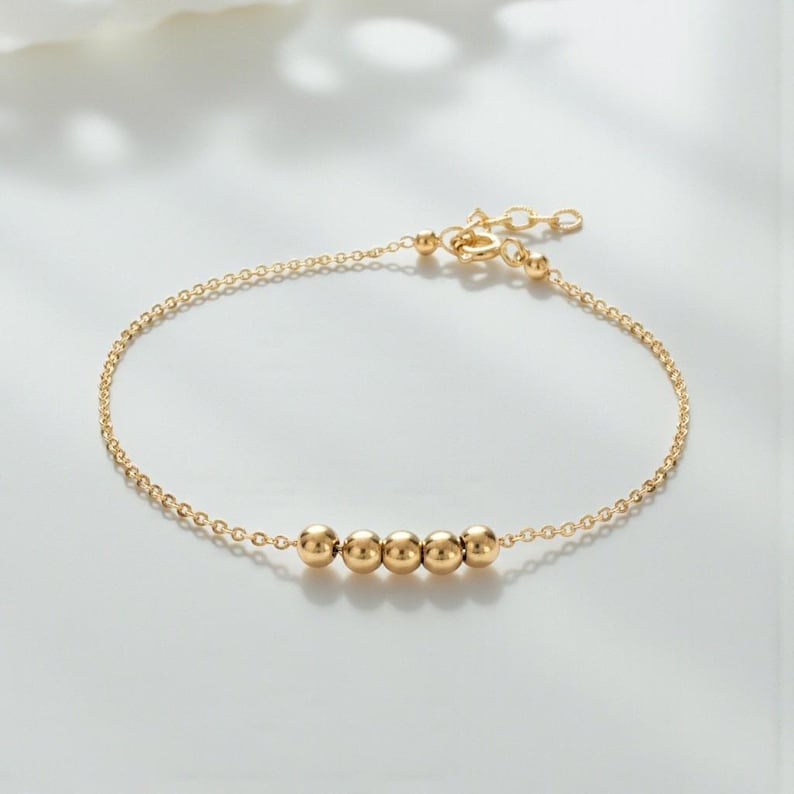 Dainty Gold Bracelet, Gold Bracelet for Women /Handmade Jewelry/ Gold Chain Bracelet, Gold Bracelet 14k, Fidget Bracelet, Summer Jewelry