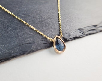 Moss Kyanite Necklace, Blue Kyanite / Handmade Jewelry / Kyanite Pendant, Necklaces for Women, Gold or Silver Necklace, Gemstone Necklace