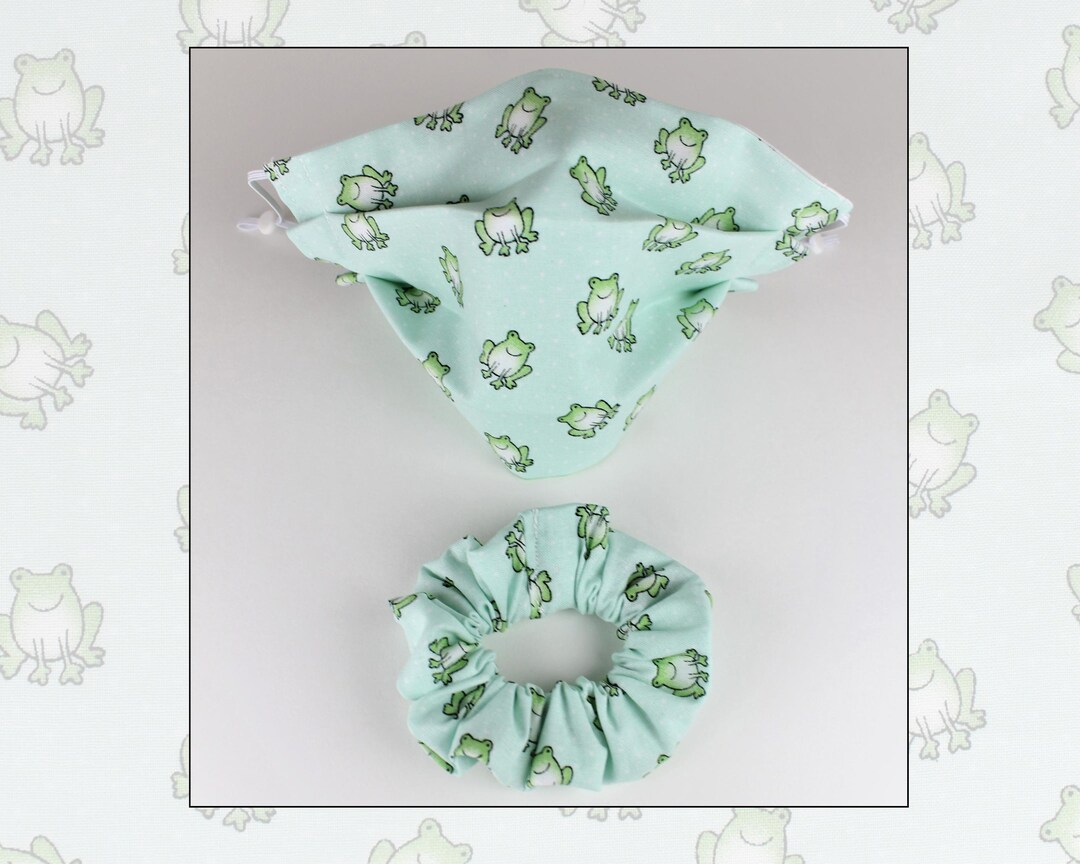 Frog Fabric Face Mask: Cotton Covering With Nose Wire & Filter Pocket ...