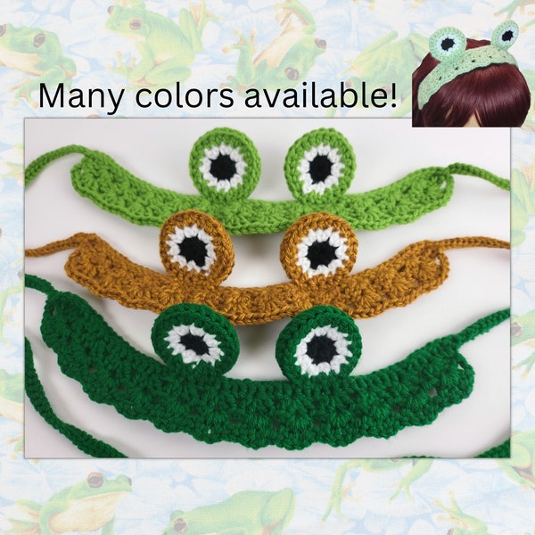 Frog headband, crochet headbands, frog toad costume, froggy, gift for teachers