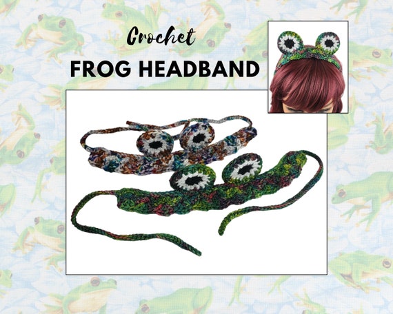 Frog headband, crochet headbands, frog toad costume, froggy, gift for teachers