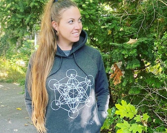 Metatron Sweatshirt | Metatron's Cube | Sacred Geometry Sweatshirt |Metatron Women's Organic Cotton|Metatron yoga sweatshirt|Yoga sweatshirt