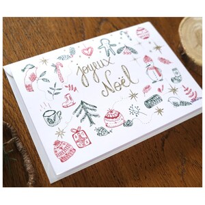 Cartolina di Buon Natale | Biglietto di auguri di buon Natale | Biglietto di auguri di Natale | Carta dell'omino di pan di zenzero | Carta da scrivere | Cancelleria natalizia | Amore