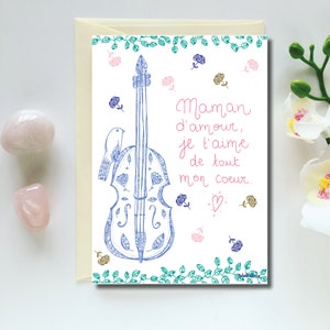 Biglietto d'auguri per la festa della mamma| Amore | cartoleria Wish card buona madre | regalo per la sua | idea regalo| Alla luna e ritorno | Luna