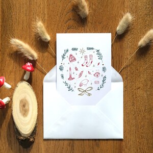 Carte de voeux Couronne de Noël