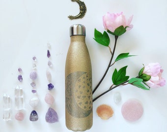 Insulated bottle Moon | Insulated bottle Witch | Insulated bottle Gold Moon | Insulated bottle | Gift for witch | gift for her | Moonlover