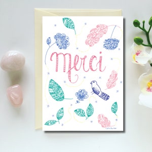 Carte de voeux Merci | Carte Merci Maitresse | Carte de remerciement |Carte de baby-sitter|Carte assistante maternelle |Carte Merci | Carte