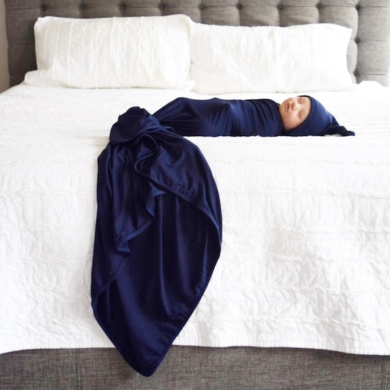 Navy blue swaddle set hotsell