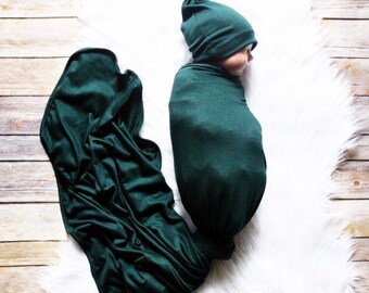 hunter green swaddle