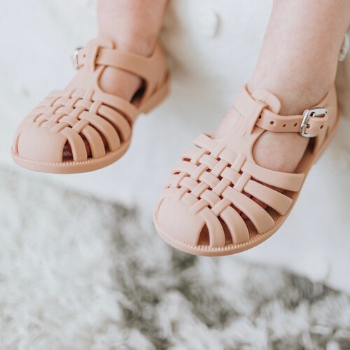 Kids Blush Pink Jelly Shoes Childrens Girl Jelly Shoes Pink Etsy