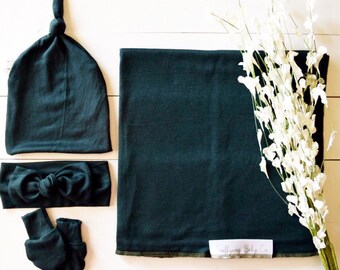 hunter green swaddle