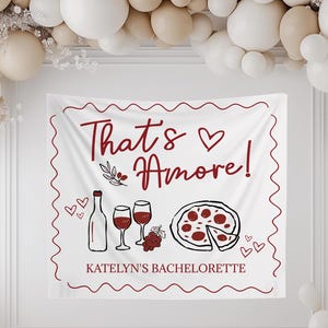 That&#39;s Amore Bachelorette Tło Znak, Włoskie Dekoracje Wieczór Panieński, Tło Do Zdjęć Wieczór Panieński Pizza, Włoskie Dekoracje Wieczór Panieński, Znak Witamy