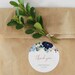 Navy and Blush Floral Favor Tags Printable Template, Birthday Party ...