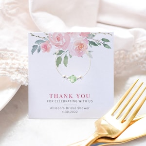 Cadeaux de douche nuptiale charme de vin, décorations florales roses de douche nuptiale thème du vin, cadeau de shower de mariage invité Merci - FR100