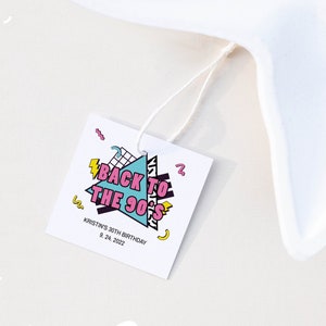 90s Party Favor Tags, Printable 90s Party Decorations, Back To The 90s, 90s Birthday Party Thank You, Party Like Its 1992, DIGITAL 90s100