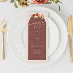 Friendsgiving Menu Template Friendsgiving Decor Friendsgiving