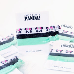 Panda Party Favors, Panda Party Supplies, Panda Baby Shower Favors, Panda Party Decorations, Panda Bridal Shower, Panda Favors Hair Ties