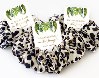 Last Rumble In The Jungle Bachelorette Party Favor, Jungle Bachelorette Party Favors, Leopard Print Hair Scrunchie, Lets Get Wild Bach