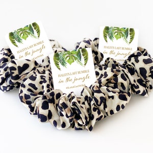 Last Rumble In The Jungle Bachelorette Party Favor, Jungle Bachelorette Party Favors, Leopard Print Hair Scrunchie, Lets Get Wild Bach