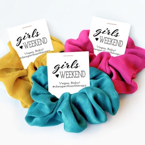 Girls Weekend Gifts, Hair Scrunchie Girls Weekend Favors, Las Vegas Girls Weekend Away, Cheaper Than Therapy, Girls Trip Gifts