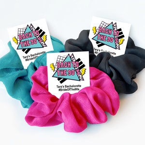 90s Bachelorette Party Favors, Hair Scrunchies, Bach To The 90s Retro Bachelorette Favors, Bride of The 90s, Back To The 90s Favors 90s100 image 1