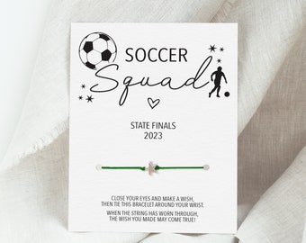 Cadeaus voetbalteam, armband Make A Wish, voetbalcadeaus meisjes, cadeaus senioren voetbal, gunsten verjaardagsfeestje voetbal, voetbalcadeaus voor spelers