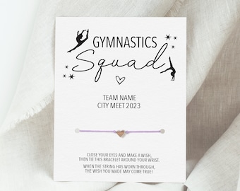 Gymnastics Gifts, Make A Wish Bracelet, Gymnastics Team Gifts, Gymnastics Meet Gift, Gymnastics Squad, Gymnast Competition Gift