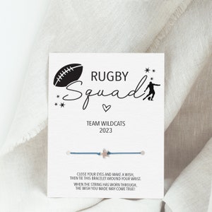 Rugby Team Gifts, Make A Wish Bracelet, Girls Rugby Gifts, Rugby Coach Gifts, Rugby Player Gift, Senior Rugby Gift