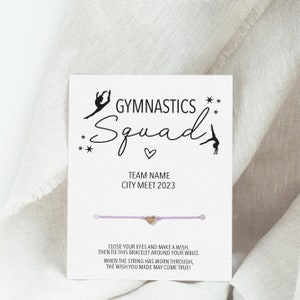 Gymnastics Gifts, Make A Wish Bracelet, Gymnastics Team Gifts, Gymnastics Meet Gift, Gymnastics Squad, Gymnast Competition Gift