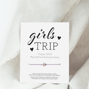 Make A Wish Bracelet Girls Trip Gifts, Girls Weekend Gifts, Girls Road Trip Gifts, Girls Vacation Gifts, Bachelorette Party Favors