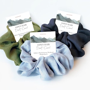 Aspen Bachelorette Party Favors, Hair Scrunchies, Colorado Bachelorette Favors, Girls Weekend Gifts, Skiing Bachelorette, Mountain Bach