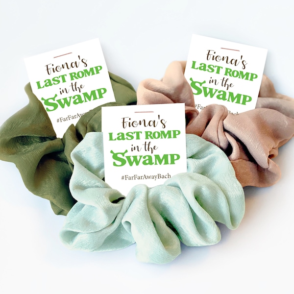 Last Romp in the Swamp, Hair Scrunchie, Swamp Bachelorette Party Favors, Ogre Bachelorette Favors, Far Far Away Bach