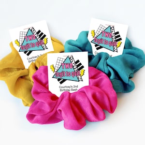 90s Theme 2nd Birthday Favors, Hair Scrunchie Favors, Two Legit To Quit, 2nd Birthday Party Favors, 2 Legit 2 Quit Second Birthday - 90s100