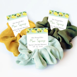 Lemon Bachelorette Party Favors, Hair Scrunchies, She Found Her Main Squeeze, Lemon Bachelorette Favors, Citrus Bachelorette Party Favors