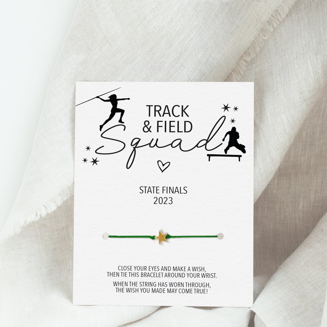 Track and Field Gifts, Make A Wish Bracelet, Track Team Gifts, Track