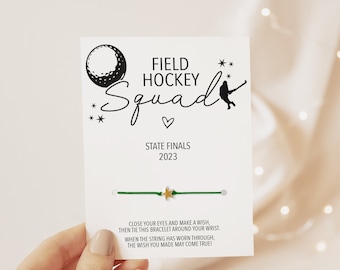 Field Hockey Team Gifts, Make A Wish Bracelet, Field Hockey Gift, Field Hockey Coach Gifts, Senior Night Field Hockey Player Gift
