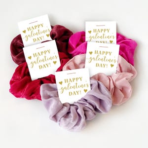 Galentines Day Gift for Friends, Hair Scrunchie Galentine Gift, Galentine's Day Party Favors, Galentine Party Supplies, Scrunchie Favor