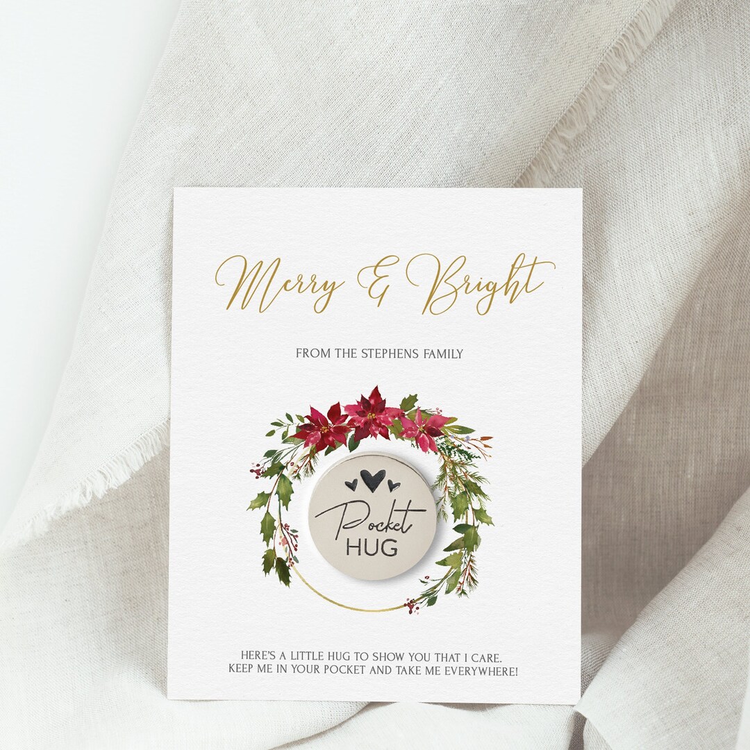 Pocket Hug Christmas Gift for Friends, Christmas Party Favors