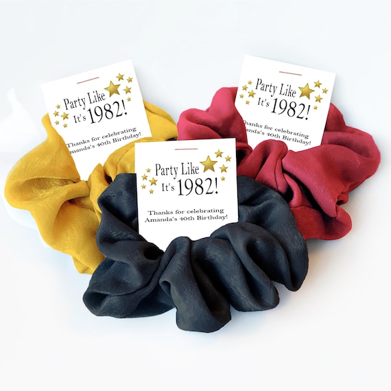 40th Birthday Party Favors Hair Scrunchies 40th Birthday - Etsy Denmark