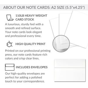 Personalized Note Cards With Envelopes, Wildflower Stationery Notecards With Envelopes, Custom Note Cards, Letter Stationary Set of 12 image 4