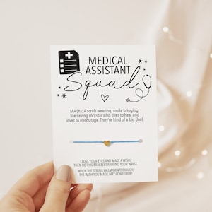 Medical Assistant Gift, Make A Wish Bracelet, MA Appreciation Gifts, CMA Gifts, Certified Medical Assistant Gifts, MA Week Thank You Gift