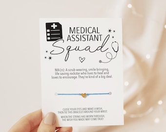 Medical Assistant Gift, Make A Wish Bracelet, MA Appreciation Gifts, CMA Gifts, Certified Medical Assistant Gifts, MA Week Thank You Gift