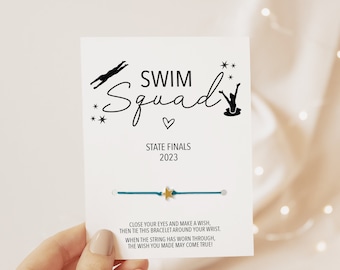Swim Team Gifts, Make A Wish Bracelet, Girls Swimmer Gifts, Swimming Gifts, Coach Gifts, Swim Squad, Swimming Party Favors
