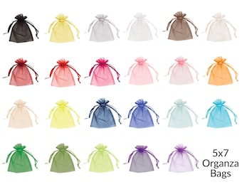 Organza Bags 5x7, Organza Favor Bags, Organza Gift Bags, Large Organza Bags, Jewelry Pouch, Drawstring Bags, Organza Wedding Favor Bags