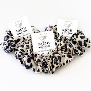MOB Wife Aesthetic Bachelorette Party Favors, Hair Scrunchie, Wife of the Party, MOB Wife Era, MOB Era Bachelorette, Cheetah Leopard Print image 1