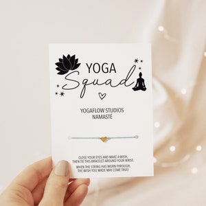 Cadeau yoga de groupe, Bracelet Faites un vœu, Cartes de voeux yoga, Cadeaux de fête yoga, Cadeaux yoga pour le week-end, Cadeaux de remerciement pour studio de yoga