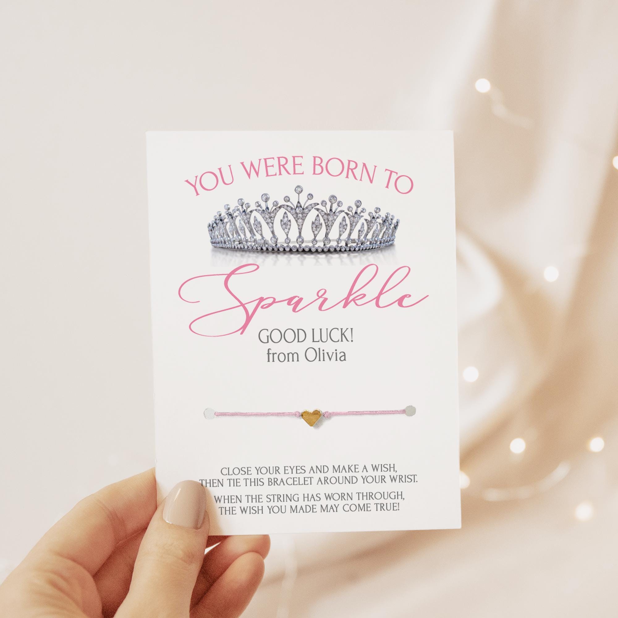 Pageant Gifts, Wish Bracelet, You Were Born To Sparkle, Beauty Pageant Gift, Contestant Gifts, Good Luck Favors, Director Gift Keepsake