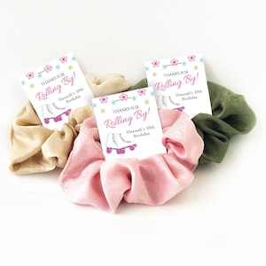 Roller Skate Party Favors for Girls, Scrunchie Hair Tie Party Favors, Roller Skating Birthday Party Favors, Rollerskating Party Favors